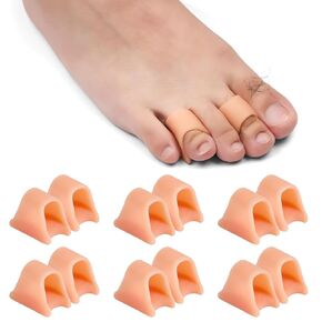 12pcs Hammer Toe Straightener, Toe Corrector Big Toe Straightener Corrector Toe Splint Hammer Toe Straightener Corrector for Claw Crooked Toes (M)