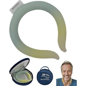 Neck Cooling Tube with Insulated Bag - Reusable Ice Ring Neck Cooler Wrap Indoor Outdoor - Wearable Cooling Neck Ring - Relief for Summer and Hot Flashes - Neck Ice Ring Freezes Under 64℉