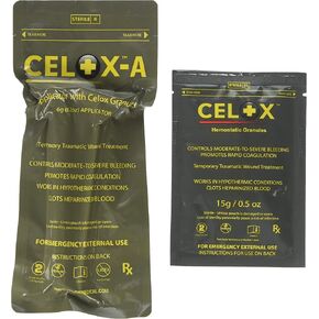 CELOX Emergency Wound Bundle: Blood Clotting Granule Applicator and Plunger Set with Extra Blood Clotting Solution