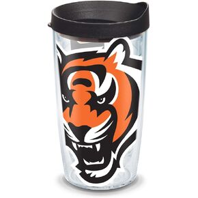 Tervis NFL Cincinnati Bengals Colossal Tumbler with Wrap and Black Lid, 24 oz, Classic
