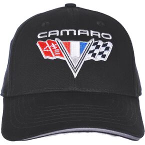 قبعة JH DESIGN GROUP للرجال بشعار Chevy Camaro V-Flags سوداء قابلة للتعديل in Kuwait