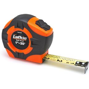 Lufkin PQR1425 Quickread Power Return Tape, 1-Inch by 25-Feet, Hi-Viz Orange