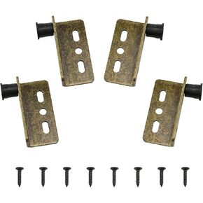 Right Angle Pivot Hinge Black Heavy Duty Concealed Shaft Door Hinge Furniture Door Shaft Hinge for Wooden Doors, Furniture Cabinets, Drawers, etc. 4PCS (Bronze) 4PCS