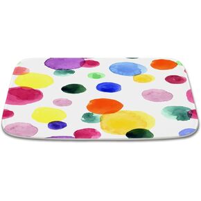 Colorful Cartoon Polka Dot Bathroom Rugs Bath Mat Non Slip Bathroom Decor Mats Imitation Cashmere Door Rug with Rubber Backing Kitchen Floor Carpet 20" x 31"