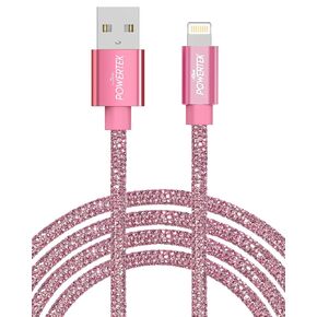 LIQUIPEL Powertek 6ft MFI Certified USB to Lightning Cable - Fast Charging, Diamond Shine, Compatible with iPad & iPhone (Black)