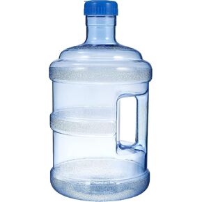 BESPORTBLE Empty 5L/ 1.32Gallon Water Jug, Plastic Mineral Water Bottle with Handle Reusable Water Bottle Portable Mineral Water Container for Outdoor Camping Backpacking Supplies (not fit ice makers)