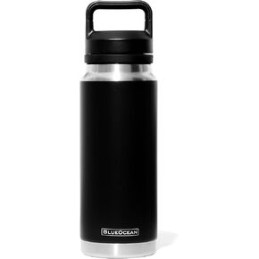BlueOcean Classic 27 oz Water Bottle, Insulated Stainless Steel With Pro-Tough Lid | Perfect Insulated Water Bottle And Tumbler As Travel Water Bottle, Bike Water Bottle, Or Gym Water Bottle (Black)