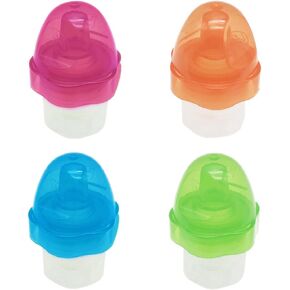 4PCS Bottle Twist Lid, Spill Proof Water Bottle Twist Cover Cap for Juice Soda, Water Bottle Caps with Straw - Random Color