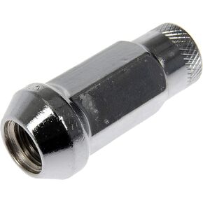 Dorman 713-385 Chrome Open End Knurled Wheel Nuts Compatible with Select Models, 20 Pack