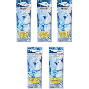Dragon Shield 100 Standard Size Clear Resealable Sleeves (5 Packs)