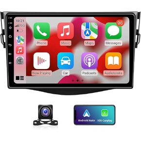 5GWIFI 4GB+32GB راديو ستيريو للسيارة تويوتا RAV4 2006-2012 مع Carplay اللاسلكي Android Auto 9 بوصة شاشة تعمل باللمس راديو مع FM RDS بلوتوث نظام تحديد المواقع والملاحة واي فاي كاميرا احتياطية SWC in Kuwait