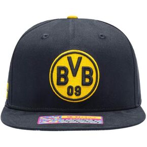 Borussia Dortmund - Locale Flat Peak Snapback Hat Black