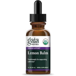 بلسم الليمون من أعشاب غايا - لتخفيف التوتر والهدوء - مع مستخلص بلسم الليمون - زجاجة قطارة سائلة عضوية سعة 1 أونصة سائلة (23 حصة) in Kuwait