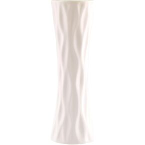 LSBTAUCP-Home Decoration White Ceramic vase, Modern Style Dry vase, Dining Room Bedroom Office Living Room, Good Shooting Props.