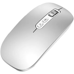 JOMAA Silent Mouse Wireless 2.4G Wireless Voice Typing AI Mouse 1600DPI USB Voice Recognition/Search/Input 28 Languages Translator (Gray)