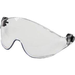 Klein Tools VISORCLR Clear Visor for Hard Hat and Safety Helmet, Low Profile, Impact Rated, Anti Fog, Scratch Resistant, Flip-Up, UV Protection