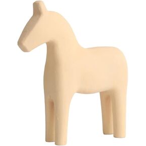 Dal Wooden Horse Figurine Swedish Horse Statue Animal Desktop Ornament for Home Office Decor Horse Decor