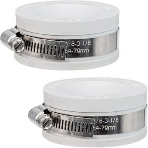 Fernco QC-102W 2 Pack 2-in. Qwik Cap Flexible PVC Pipe Cap Drain Waste and Vent, White