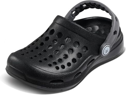 Joybees Kids Active Clog, Slip-On, Easy to Clean, Graphic Blue Iris Tropical Floral, Children's 6/7 in Saudi Arabia