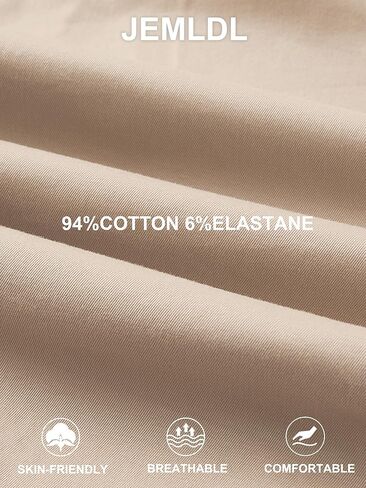 بنطال Cargo Jogger للرجال بخصر مطاطي ورباط وقصة ضيقة مع جيوب بسحاب من القطن للرجال in Kuwait