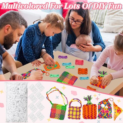 600 Pieces Green Loom Loops Potholder Brown Weaving Loom Loops Potholder Loops Elastic Weaving Craft Loops for DIY Flexible Loom Kit Muti-Colored Weaving Crafts for Kids Adults DIY Crafts Supplies in Saudi Arabia