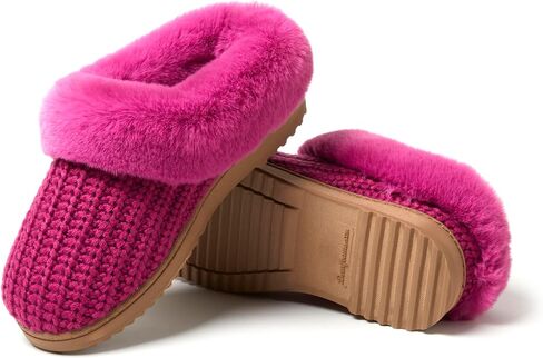 Dearfoams Women's Hannah Chenille Knit Clog Slipper in Kuwait
