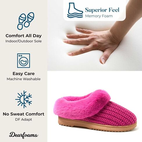 Dearfoams Women's Hannah Chenille Knit Clog Slipper in Kuwait