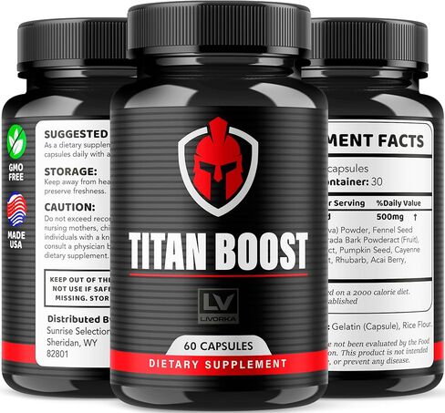Titan Boost، كبسولات Titan Boost، حبوب TitanBoost، تركيبة Titan Boost المتقدمة، أداء TitanBoost العالي، دعم Titan Boost الأقصى، حبوب Titan Boost، 60 كبسولة لمدة شهر واحد in Kuwait
