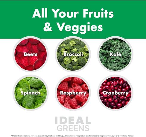NutraOne Ideal Greens Antioxidant and Nutrient-Rich Superfood Greens Powder Supplement (Natural Berry - 30 Servings) in Saudi Arabia