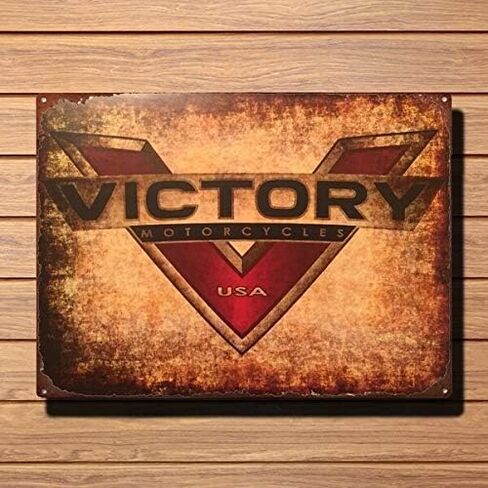 Victory Motorcycles USA Retro Tin Plate Wall Art Decor Fun Metal Tin Sign 12x8 inch Best Gift in Saudi Arabia