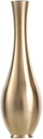 Pokinge 2 قطعة 60 مم/2.3 بوصة مزهرية صغيرة من النحاس النقي، حاوية زخارف زهور صغيرة، مزهرية عتيقة لديكور المنزل، زجاجات نباتية إبداعية أنيقة (ذهبي) in Kuwait