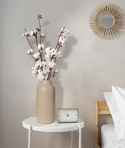 GeLive 8 Inch Apricot Ceramic Vase, Boho Floral Vase, Wabi Sabi Flower Vase for Artificial Bud Hydroponics Plants Table Centerpiece Vase Home Decor (Apricot) in Saudi Arabia