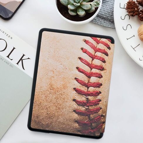 Case for 6.8" Kindle Paperwhite (11th Generation-2021) and Kindle Paperwhite Signature Edition, Cute Kawaii Lightweight PU Leather Book Cover with Auto Wake/Sleep, Mushroom in Saudi Arabia