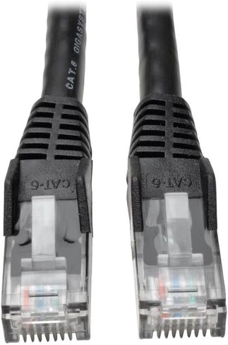 Tripp Lite Cat6 Gigabit Snagless Molded Patch Cable (RJ45 M/M) - Black, 7-ft.(N201-007-BK) in Saudi Arabia