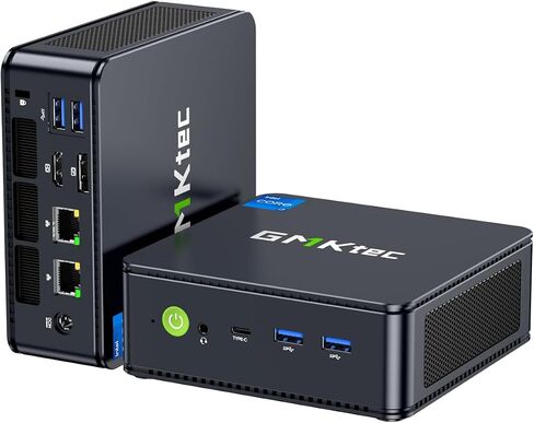 GMKtec Mini PC Preinstalled Windows 11 Pro Intel Core i7-1195G7 (Turbo 5.0 GHz) 512GB SSD 16GB DDR4, Desktop Mini Computers WiFi 6, USB3.2, BT 5.2, DP, HDMI, RJ45 2.5G M2 Pro Black in Kuwait