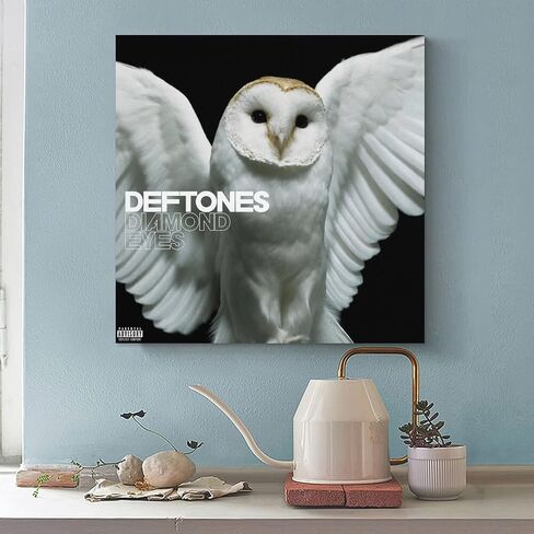 ملصق Deftones على شكل عيون ماسية من القماش لتزيين غرفة النوم والمناظر الطبيعية والمكتب هدية عيد ميلاد بدون إطار مقاس 12 × 12 بوصة (30 × 30 سم) in Saudi Arabia