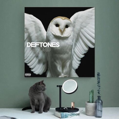 ملصق Deftones على شكل عيون ماسية من القماش لتزيين غرفة النوم والمناظر الطبيعية والمكتب هدية عيد ميلاد بدون إطار مقاس 12 × 12 بوصة (30 × 30 سم) in Saudi Arabia