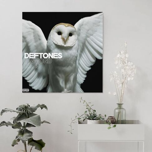 ملصق Deftones على شكل عيون ماسية من القماش لتزيين غرفة النوم والمناظر الطبيعية والمكتب هدية عيد ميلاد بدون إطار مقاس 12 × 12 بوصة (30 × 30 سم) in Saudi Arabia