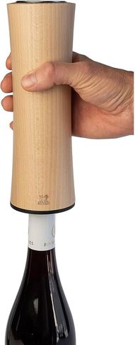 Peugeot - Elis Reverse Electric Corkscrew - Rechargeable Automatic Bottle Opener with Foil Cutter - Wood, Natural, 8-inches in Saudi Arabia