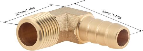 2PCS 3/8inch Barb x 1/4inch NPT Male Brass Hose Barbed Fitting 90 Degree Elbow for Fuel, Air in Saudi Arabia