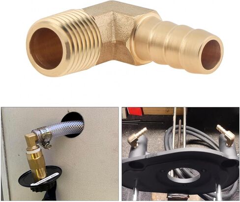 2PCS 3/8inch Barb x 1/4inch NPT Male Brass Hose Barbed Fitting 90 Degree Elbow for Fuel, Air in Saudi Arabia