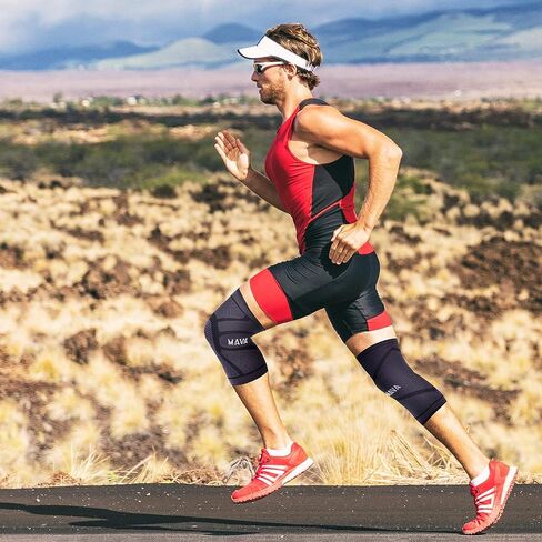 Mava Sports Knee Compression Sleeve Support for Men and Women - Perfect for Powerlifting, Weightlifting, Running, Gym Workout, Squats and Pain Relief in Saudi Arabia