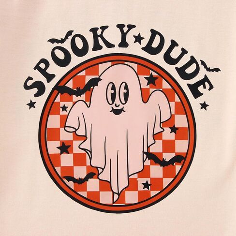 Halloween T Shirt Toddler Baby Boys Girls Funny Ghost Graphic Spooky Dude Letter Print Short Sleeve Tee Tops in Kuwait