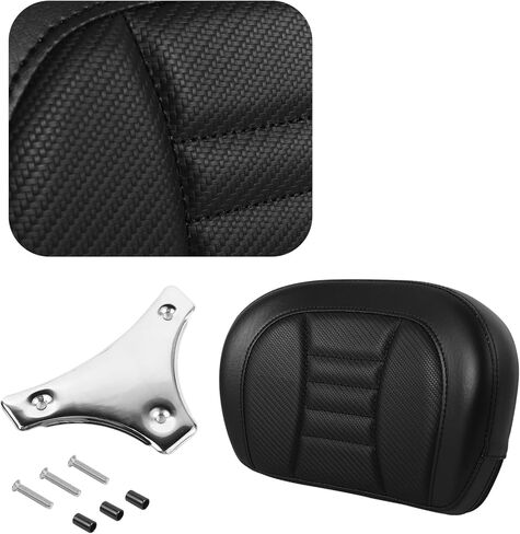 Motorcycle Detachable Sissy Bar Backrest Pad for Harley Glide Road King Traveler Rear Backrest Cushion 1996-2023 Red Thin Line Pad with Black Sissy Bar Backrest Pad Mount Kit in Kuwait