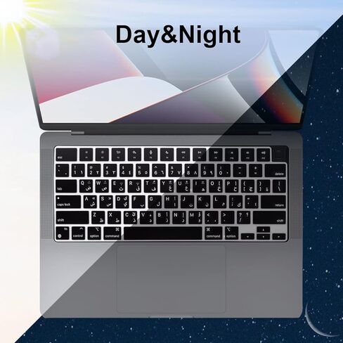 Shortcut Keyboard Skin Cover for 2023 MacBook Air 13.6" 15.3" M2 A2681 A2941/MacBook Pro 14 inch 16 inch A2991 A2992 A2442 A2779 A2780 A2485, Silicone Keyboard Cover (Serato-Scratch-Live) in Kuwait