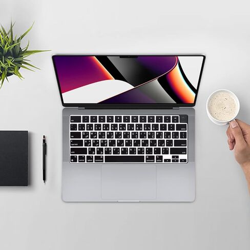 Shortcut Keyboard Skin Cover for 2023 MacBook Air 13.6" 15.3" M2 A2681 A2941/MacBook Pro 14 inch 16 inch A2991 A2992 A2442 A2779 A2780 A2485, Silicone Keyboard Cover (Serato-Scratch-Live) in Kuwait