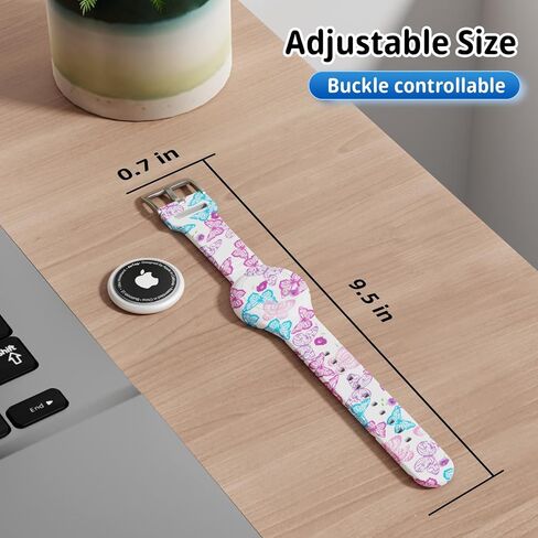 1|2 Pack Bracelet for AirTag 2nd Gen (2026) & 1st for Kids, Waterproof for air tagholder with Soft Silicone Anti-Lost Hidden Wristband Accessories Watch Band for Child, Light Pink in Saudi Arabia