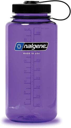 Nalgene Water Bottle - Lightweight Sustain Tritan BPA-Free Shatterproof Bottle for Backpacking, Hiking, Gym, 32 OZ, Wide Mouth, Marmalade Orange in Saudi Arabia