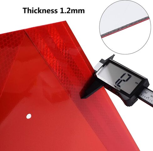 Slow Moving Vehicle Safety Sign Triangle Aluminum 14"x16"/0.6mm Slow Moving Vehicle Triangle for Golf Cart UTV/ATV/RTV,Tractor Farm equipment.etc.(2PCS) in Saudi Arabia