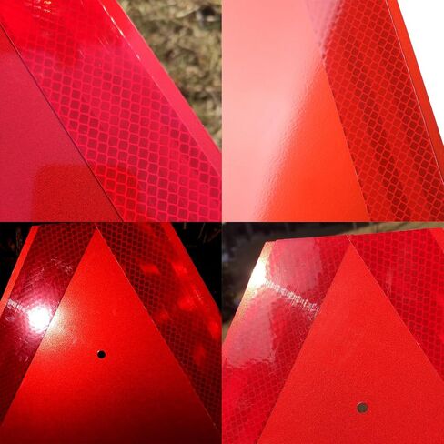 Slow Moving Vehicle Safety Sign Triangle Aluminum 14"x16"/0.6mm Slow Moving Vehicle Triangle for Golf Cart UTV/ATV/RTV,Tractor Farm equipment.etc.(2PCS) in Saudi Arabia